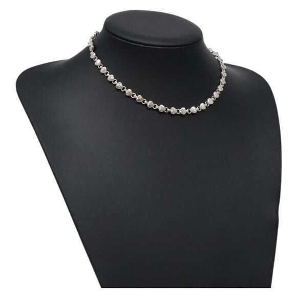 TIFFANY&Co. Puff Heart Necklace Ag925 Silver Auth 128895M - Picture 12 of 16